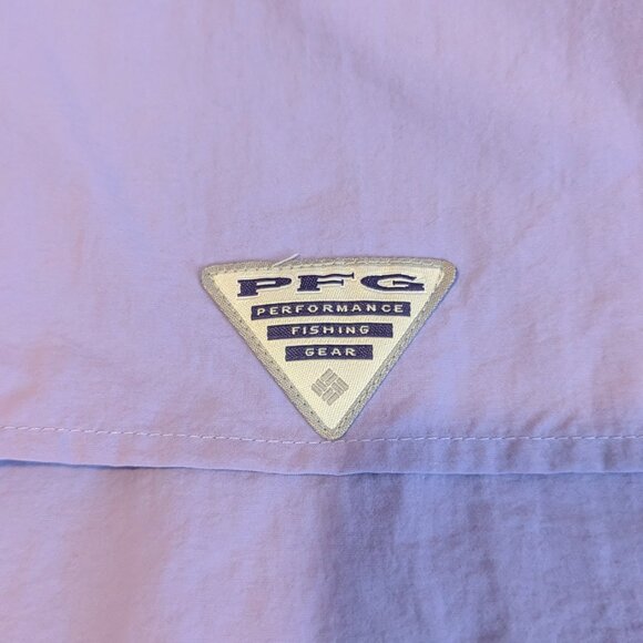 Columbia PFG Bahama II Long Sleeve Omni-Shade Button-Up Shirt Blue Size Large - Picture 6 of 16